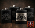 Custom Logo Engraved 6 oz Flask
