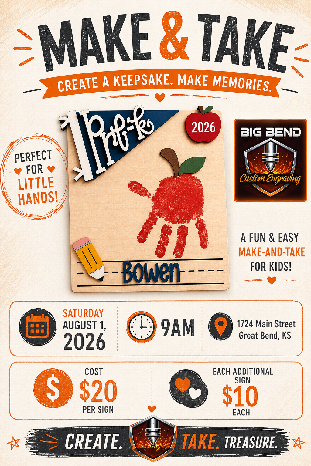 Back to School Make & Take Event on 8/1/2026 at 9AM