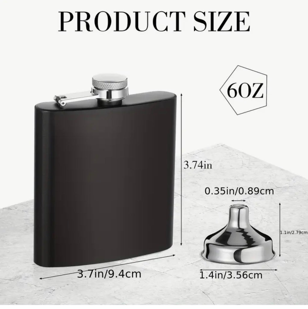 Custom Logo Engraved 6 oz Flask